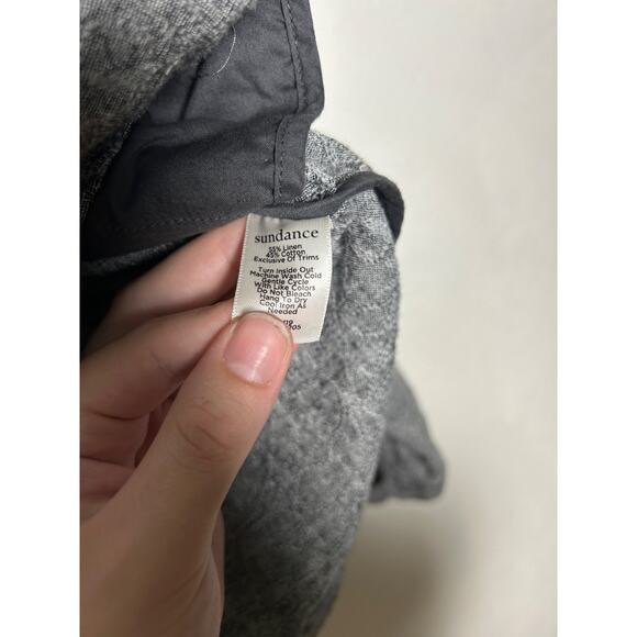 Sundance Womens Blazer Linen Blend Gray Minimalist Quiet Luxury Capsule Size Med - Picture 5 of 8